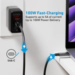 CODi 3' USB-C Power Cable, Male to Male, Black (A01150)