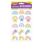 Trend Enterprises Rainbows & Stars Large superShapes Stickers, Assorted Colors, 120/Pack, 6 Packs/Bundle (T-46362-6)