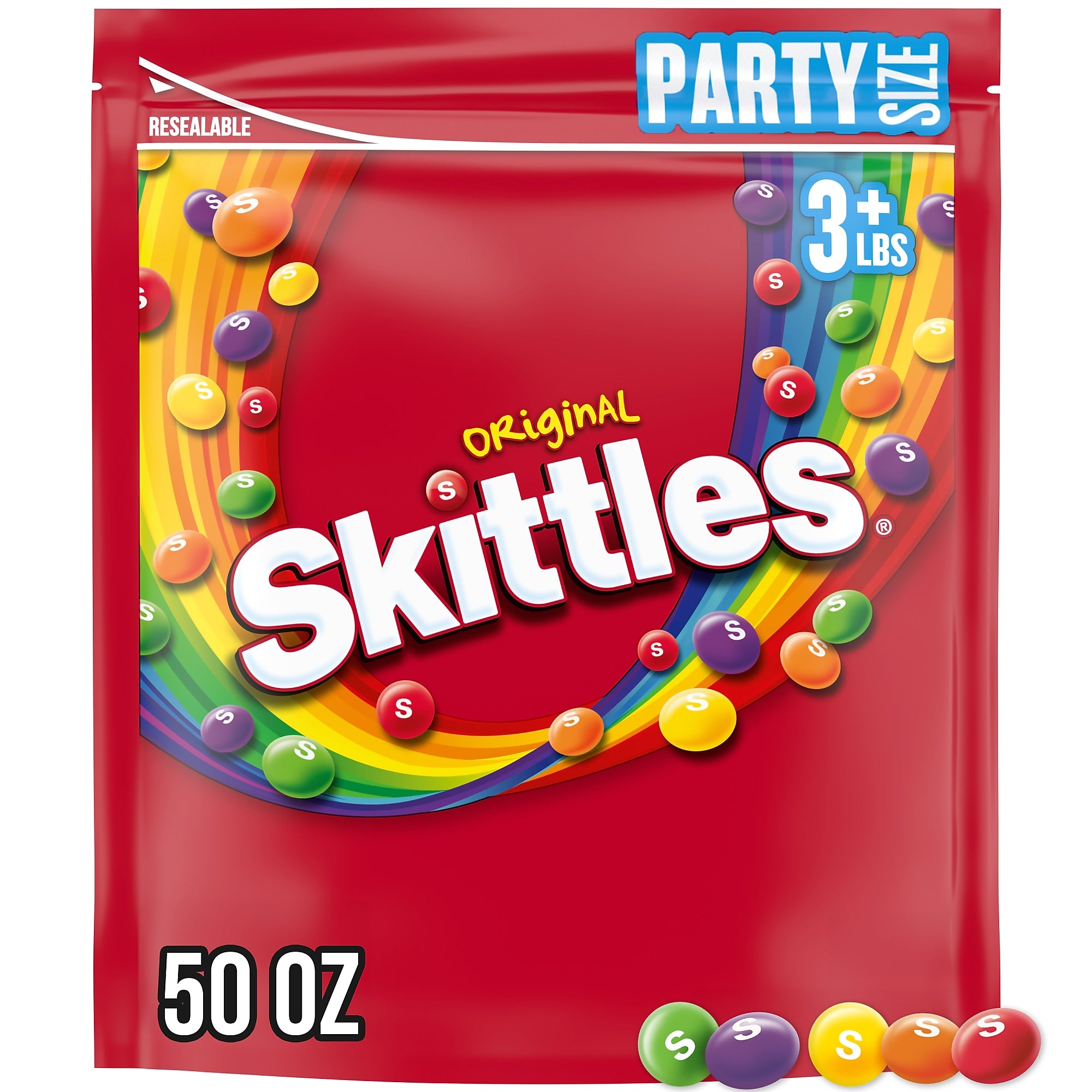 Skittles Original Fruity Candy, Assorted Flavors, 50 oz. (WMW28092)