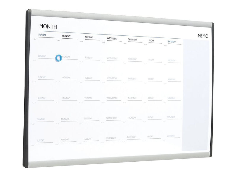 Quartet Arc Magnetic Painted Steel Calendar Whiteboard, Aluminum Frame, 2.5' x 1.5' (ARCCP3018)