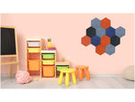 Luxor Reclaim Stick-On Decorative Acoustic Panels, 11"H x 9.5"W, Midnight Blue PET, 6/Pack (RCLMHEX057)