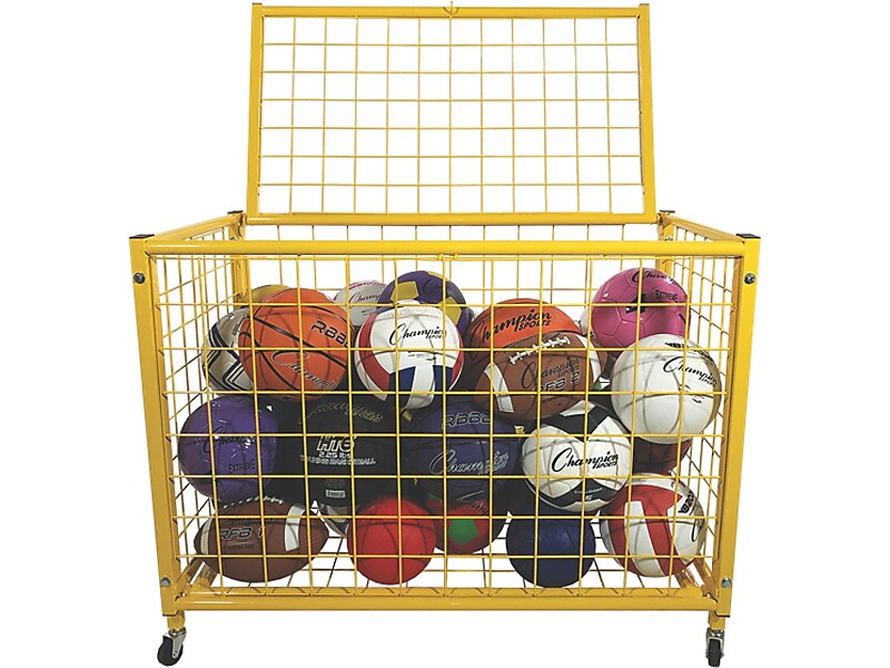 Champion Sports Lockable Ball Storage Locker, Yellow (LRCL)