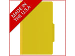 Medical Arts Press Pressboard Classification Folder, 1 Divider, 2" Expansion, Legal Size, Yellow, 10/Box