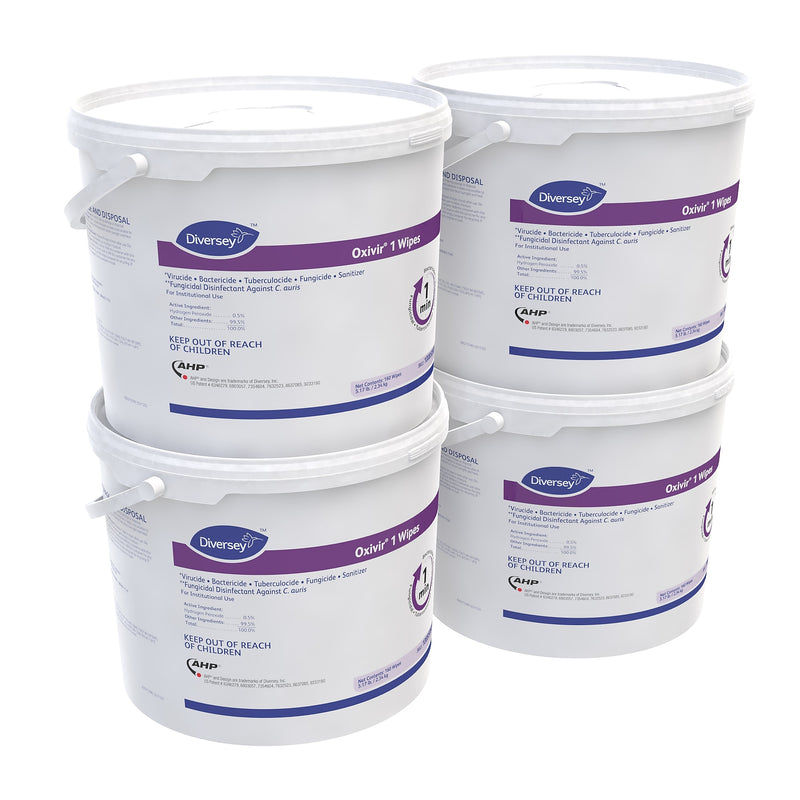 Diversey Oxivir 1 Disinfecting Wipes, 160 Wipes/Container, 4/Carton (100850924)