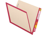 Medical Arts Press Reinforced End Tab File Folder, Straight-Cut, Letter Size, Manila/Red, 50/Box (S-09473-RED)