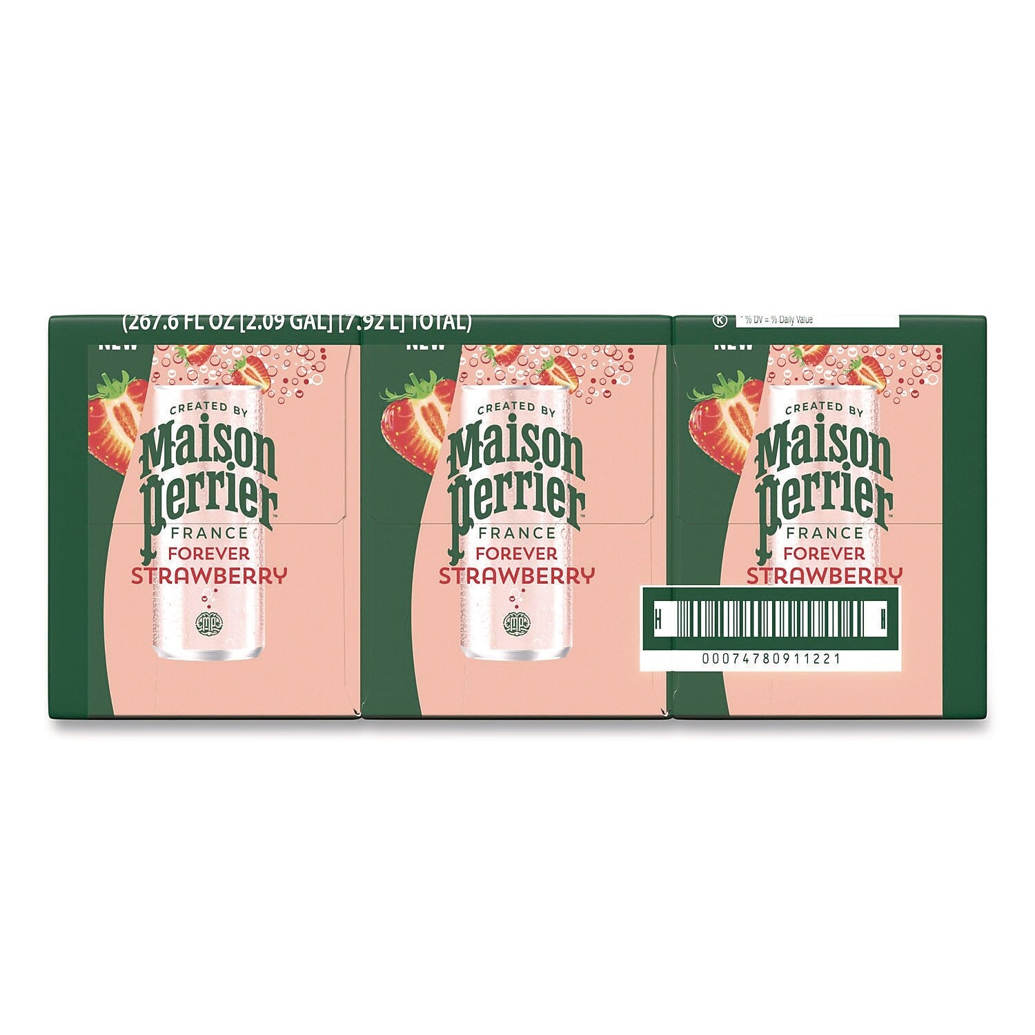 Maison Perrier Forever Strawberry Flavored Sparkling Water, 11.15 oz., 8 Cans/Box (12575227)