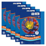 Tru-Ray 9" x 12" Construction Paper, Blue, 50 Sheets/Pack, 5 Packs/Bundle (PAC103022-5)