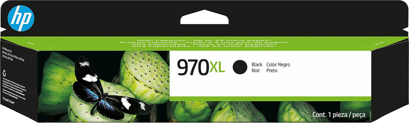 HP 970XL Black High Yield Ink Cartridge, Prints Up to 9,200 Pages (CN625AM)