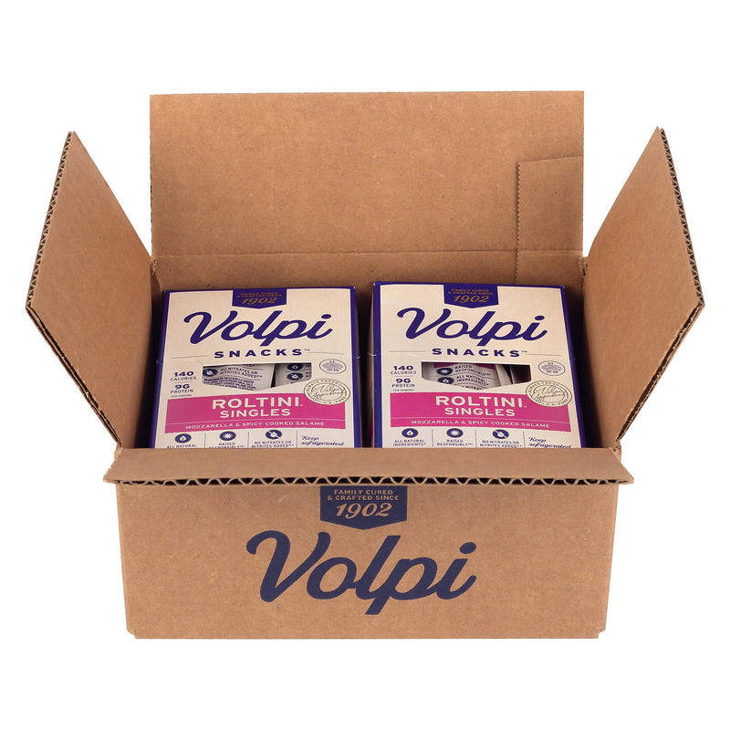 Volpi Roltini Singles, Spicy Salami & Mozzarella, 1.5 oz, 24/Pack (220-02485)