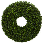 Nearly Natural 24-in Boxwood Artificial Wreath (4350)