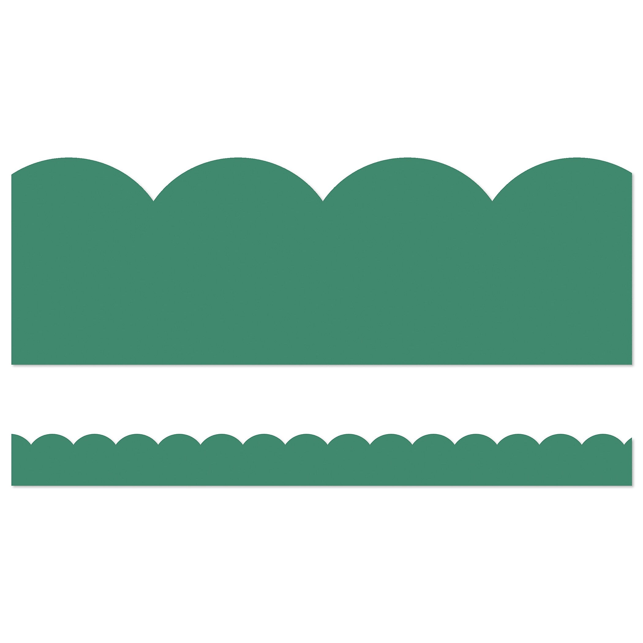 Carson Dellosa Education Grow Together Scalloped Borders, 3"x 3', Jade Green, 6/Bundle (CD-108489-6)