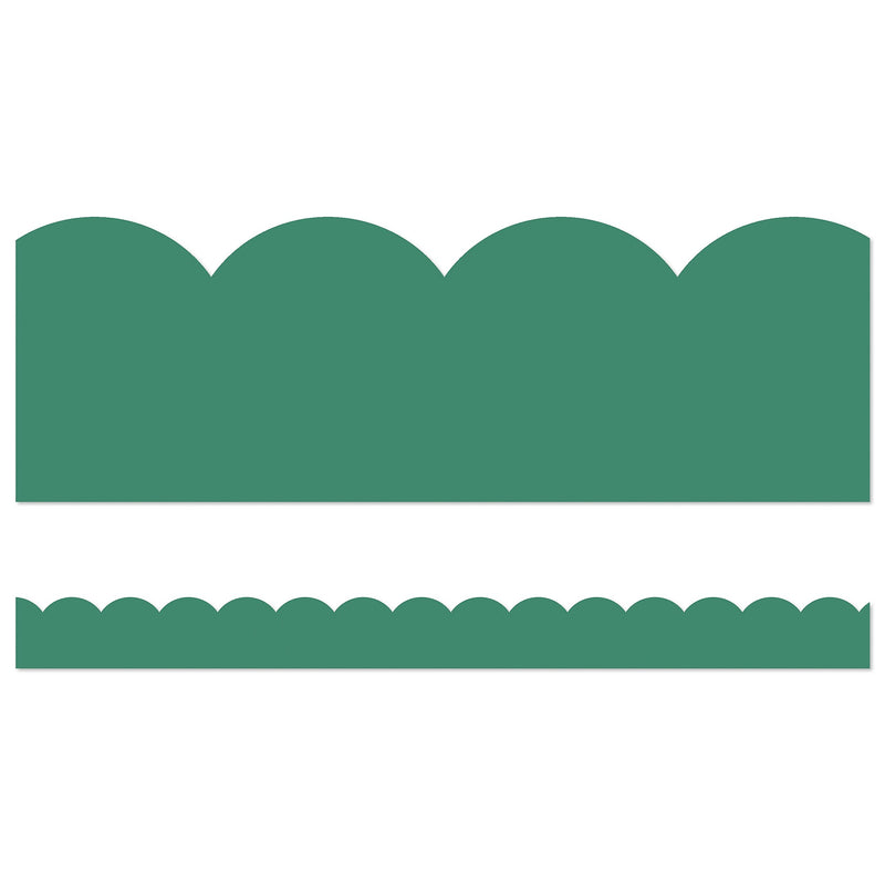 Carson Dellosa Education Grow Together Scalloped Borders, 3"x 3', Jade Green, 6/Bundle (CD-108489-6)