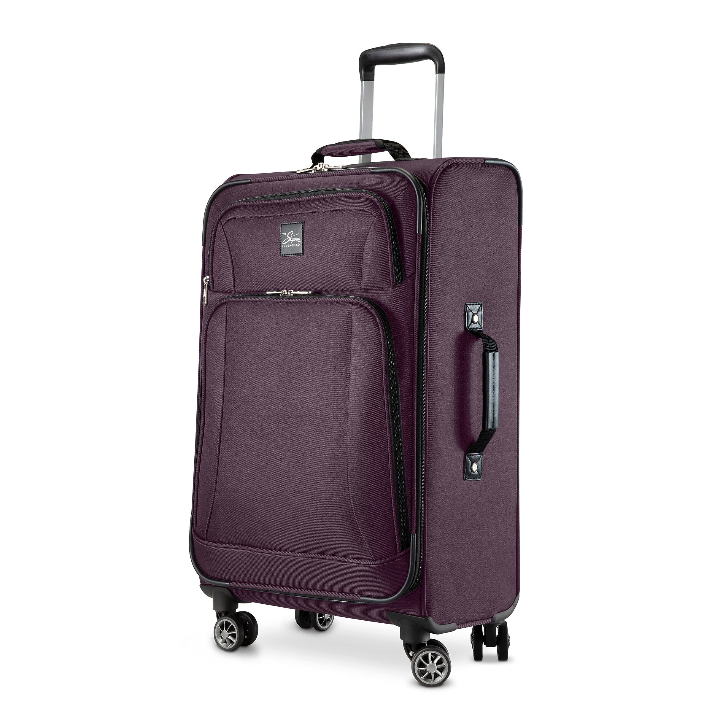 Skyway Luggage Epic 24" Suitcase, 8-Wheeled Spinner, Plum (450-24"555-4VP)