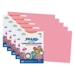 Prang 12" x 18" Construction Paper, Pink, 50 Sheets/Pack, 5 Packs/Bundle (PAC7007-5)