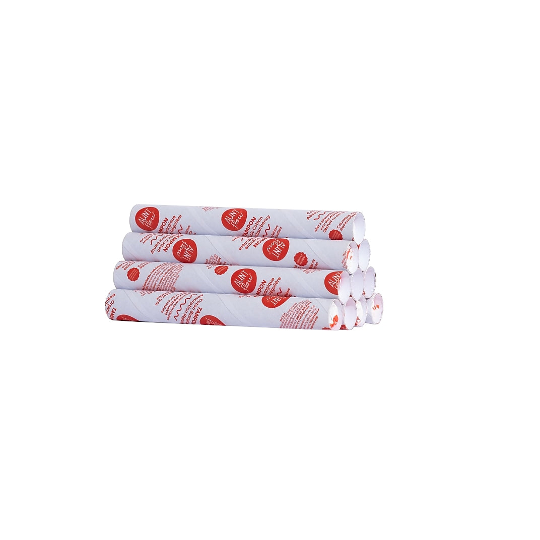 Aunt Flow Regular Absorbency Cotton Tampons, Cardboard Applicator, 500/Carton (AF-TAMP-UNVL-500)
