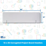 Flipside 1-Ply Corrugated Dry-Erase Board Header, White, 24/Carton (30142-24)
