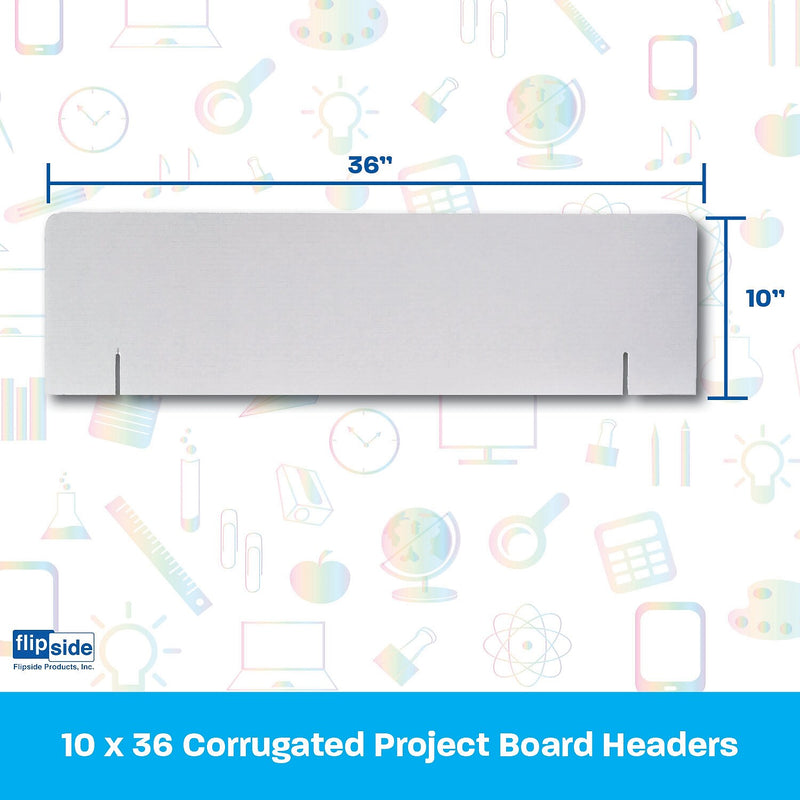 Flipside 1-Ply Corrugated Dry-Erase Board Header, White, 24/Carton (30142-24)