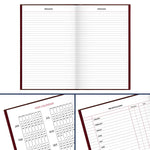 AT-A-GLANCE 2026 Hardcover Diary, 7.75" x 12", Ruled, Red (SD377-13-26)