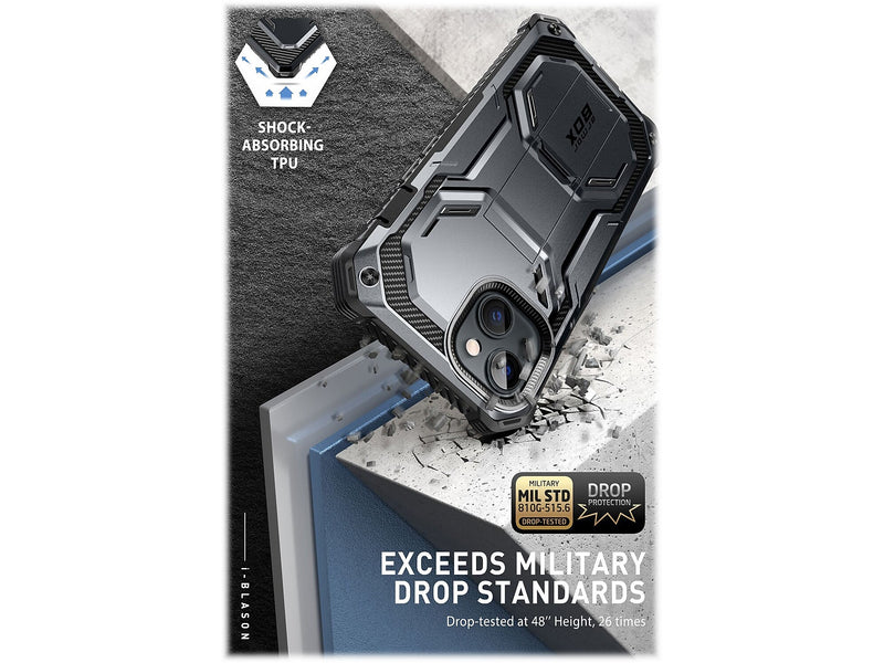 i-Blason Armorbox Black Rugged Case for iPhone 14 (iPhone2021/22-6.1-Armorbox-SP-Black)