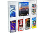 Azar 24" x 24" Pegboard 7-Pocket Wall Brochure Holder, Clear, Each (700675)