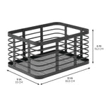 mDesign Steel Organizer, Matte Black (25930)