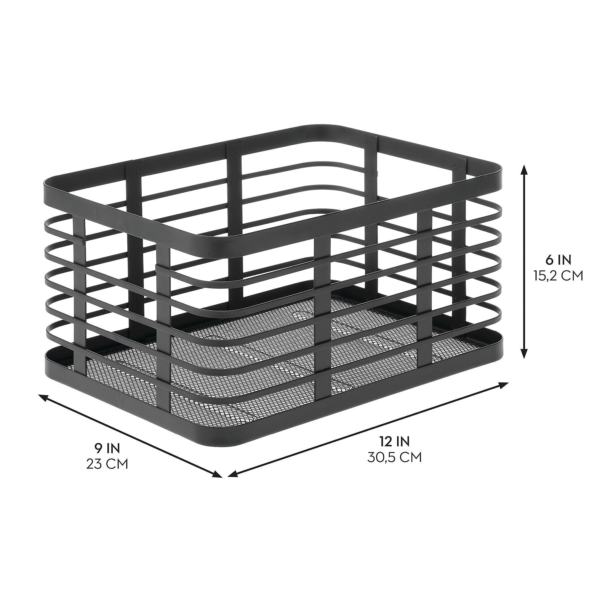 mDesign Steel Organizer, Matte Black (25930)