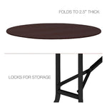 Alera® Round Wood Folding Table, 59 dia x 29.13h, Mahogany (ALEFT7260DMY)