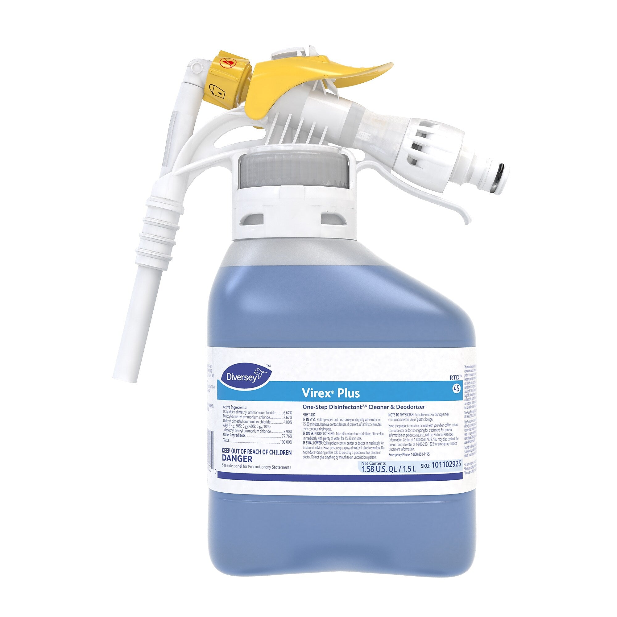 Diversey Virex Plus Disinfectant, 2/Carton (101102925)