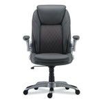 Alera® Leithen Series All Adjustable Arm Leather Computer and Desk Chair, Gray (ALELT4219)