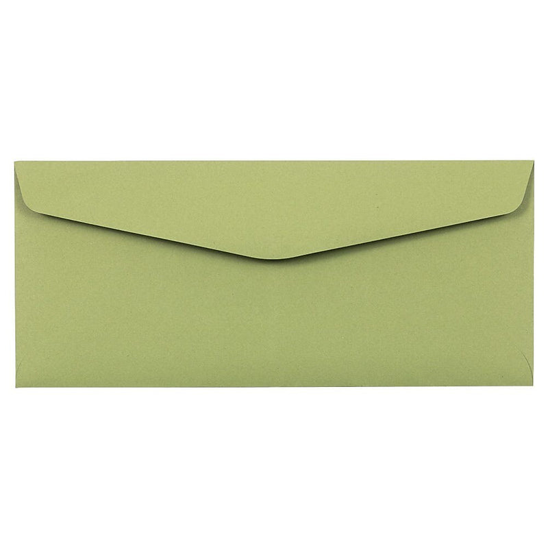 JAM Paper #10 Booklet Envelopes, 4 1/8" x 9 1/2", Avocado Green, 50/Pack (4260-102-50)
