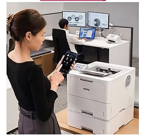 Brother Enterprise Monochrome Laser Printer with Dual Paper Trays (HLL6415DWT)