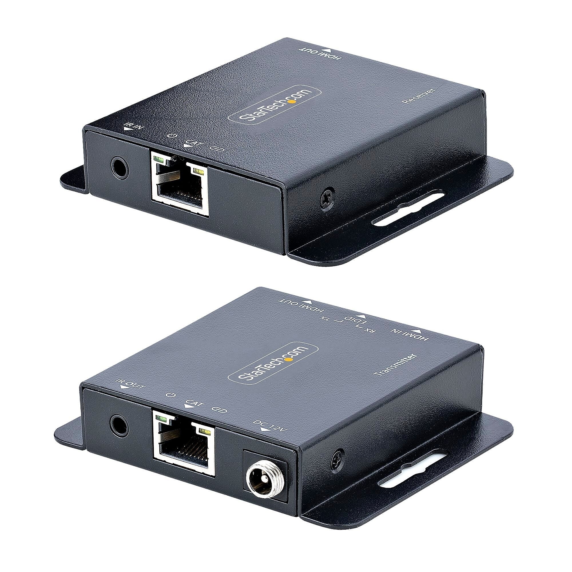 StarTech.com HDMI over RJ45 Ethernet Video Extender Kit, Female to Female, 4K 30Hz 130ft/1080p 60Hz 230ft (EXTEND-HDMI-4K40C6P1)