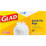 Glad Quick-Tie Tall Kitchen Trash Bags, 13 Gallon, 200/Box (15931)