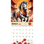 2026 TF Publishing 12" x 17" TF Publishing 12" x 12" Year of the Horse Wall Calendar 26-1136