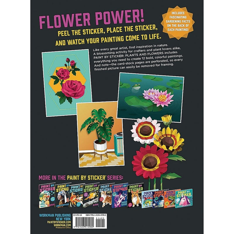 Workman Paint by Sticker Plants & Flowers Activity Book (PS1468)