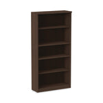 Alera Valencia Series 65"H 5-Shelf Bookcase with Adjustable Shelves, Espresso (ALEVA636632ES)