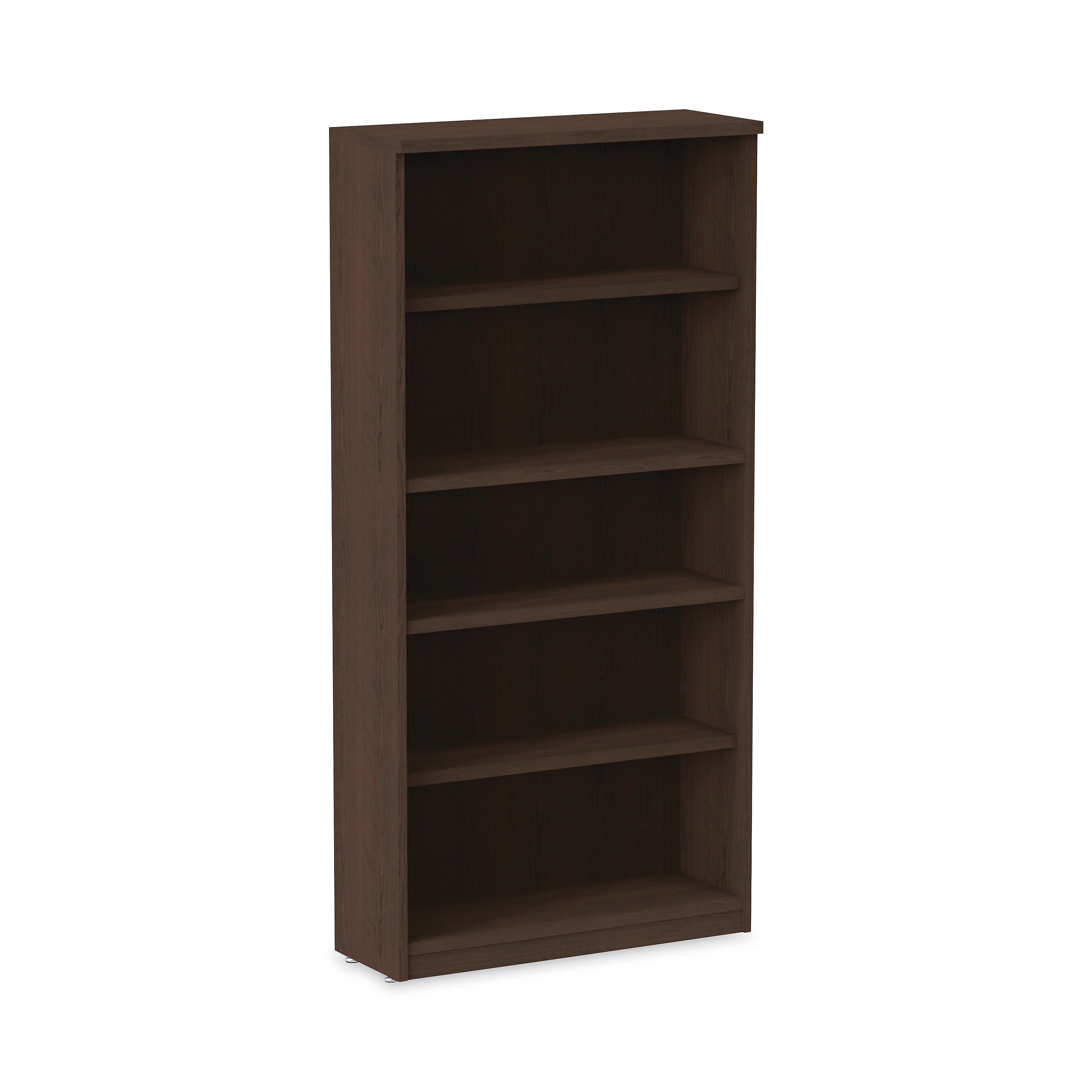 Alera Valencia Series 65"H 5-Shelf Bookcase with Adjustable Shelves, Espresso (ALEVA636632ES)