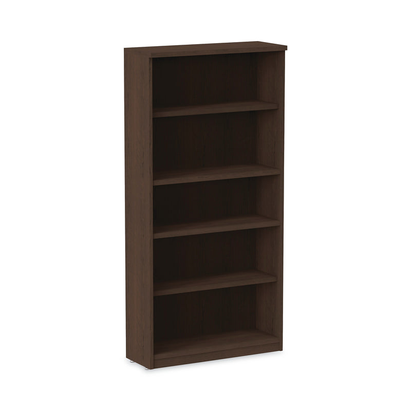 Alera Valencia Series 65"H 5-Shelf Bookcase with Adjustable Shelves, Espresso (ALEVA636632ES)