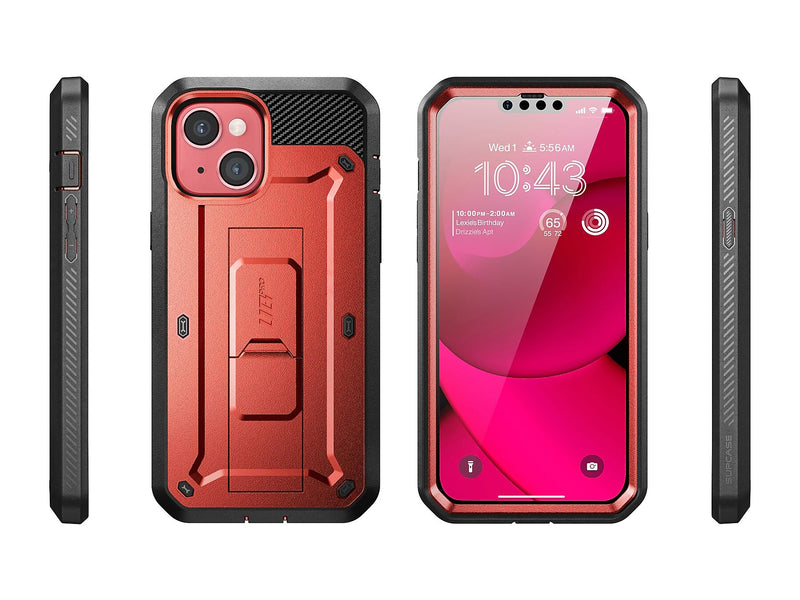 SUPCASE Unicorn Beetle PRO Metallic Red Rugged Case for iPhone 14 (SUP-iPhone2021/22-6.1-UBPro-SP-Ruddy)
