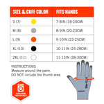 Ergodyne ProFlex 7025 PU Coated Cut-Resistant Gloves, ANSI A2, Blue, Small, 12 Pair (10422)