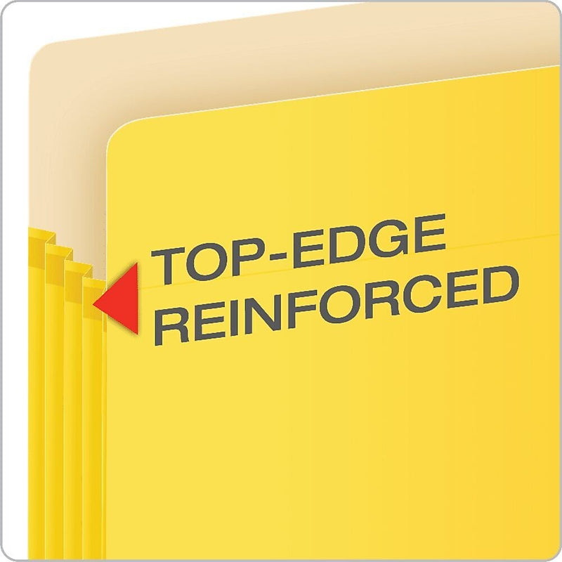 Pendaflex Color File Pocket, 3.5" Expansion, Letter Size, Yellow (1524E YEL)