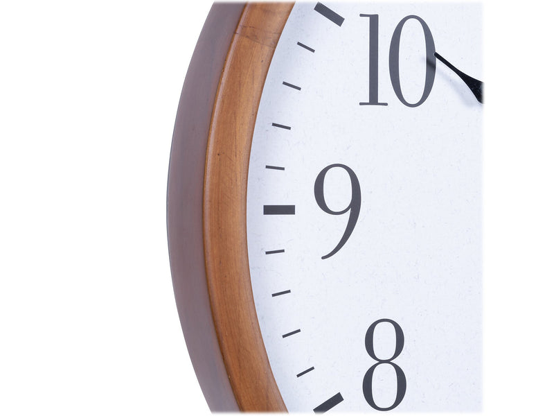 La Crosse Technology Atomic Analog Wall Clock, Wood, 12.80" (404-50447)