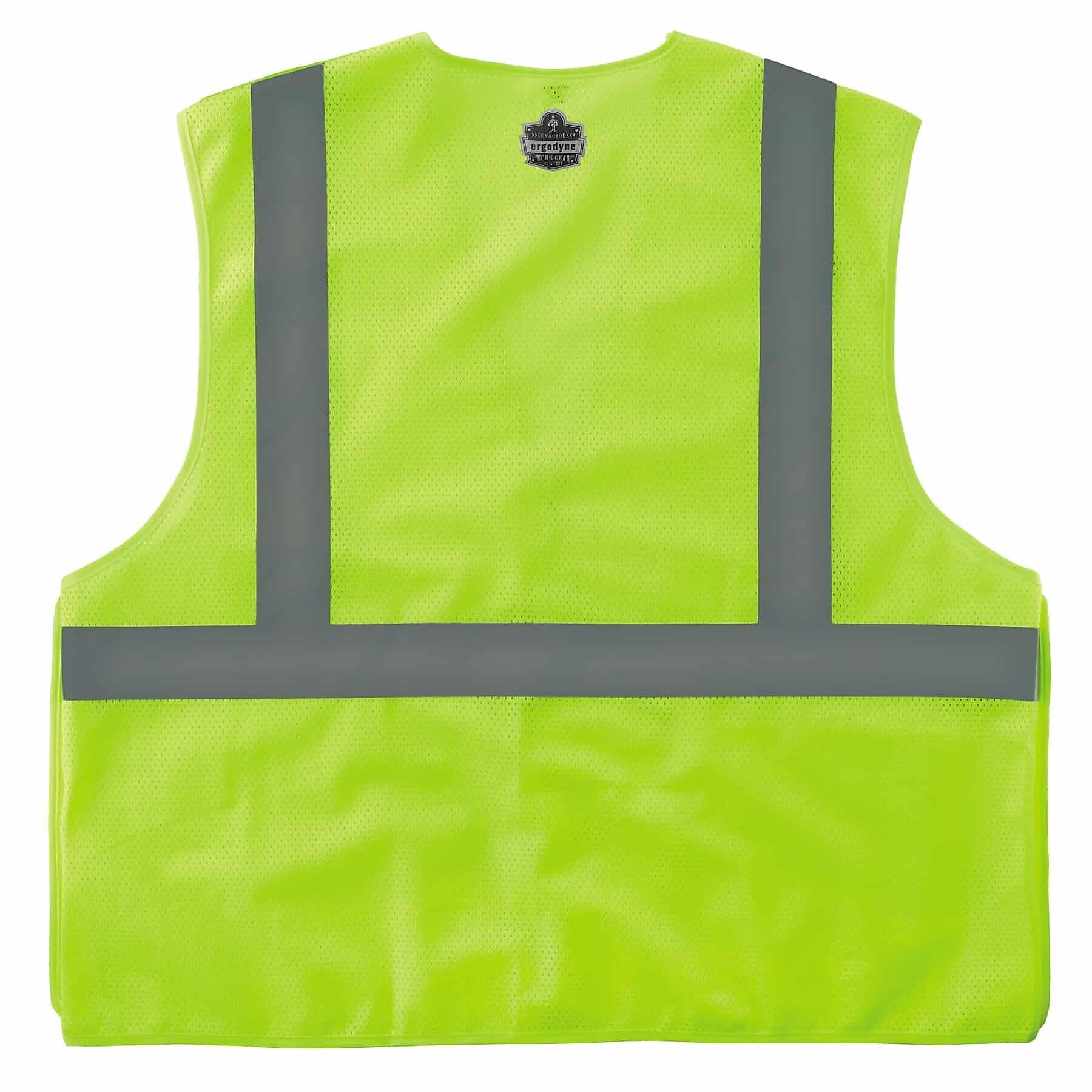 Ergodyne GloWear 8215BA High Visibility Sleeveless Safety Vest, ANSI Class R2, Lime, Large (21075)