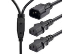 StarTech 6' C14 to C13/C13 Power Cable, Male to Female/Female, Black (8723-8600-POWER-CORD)