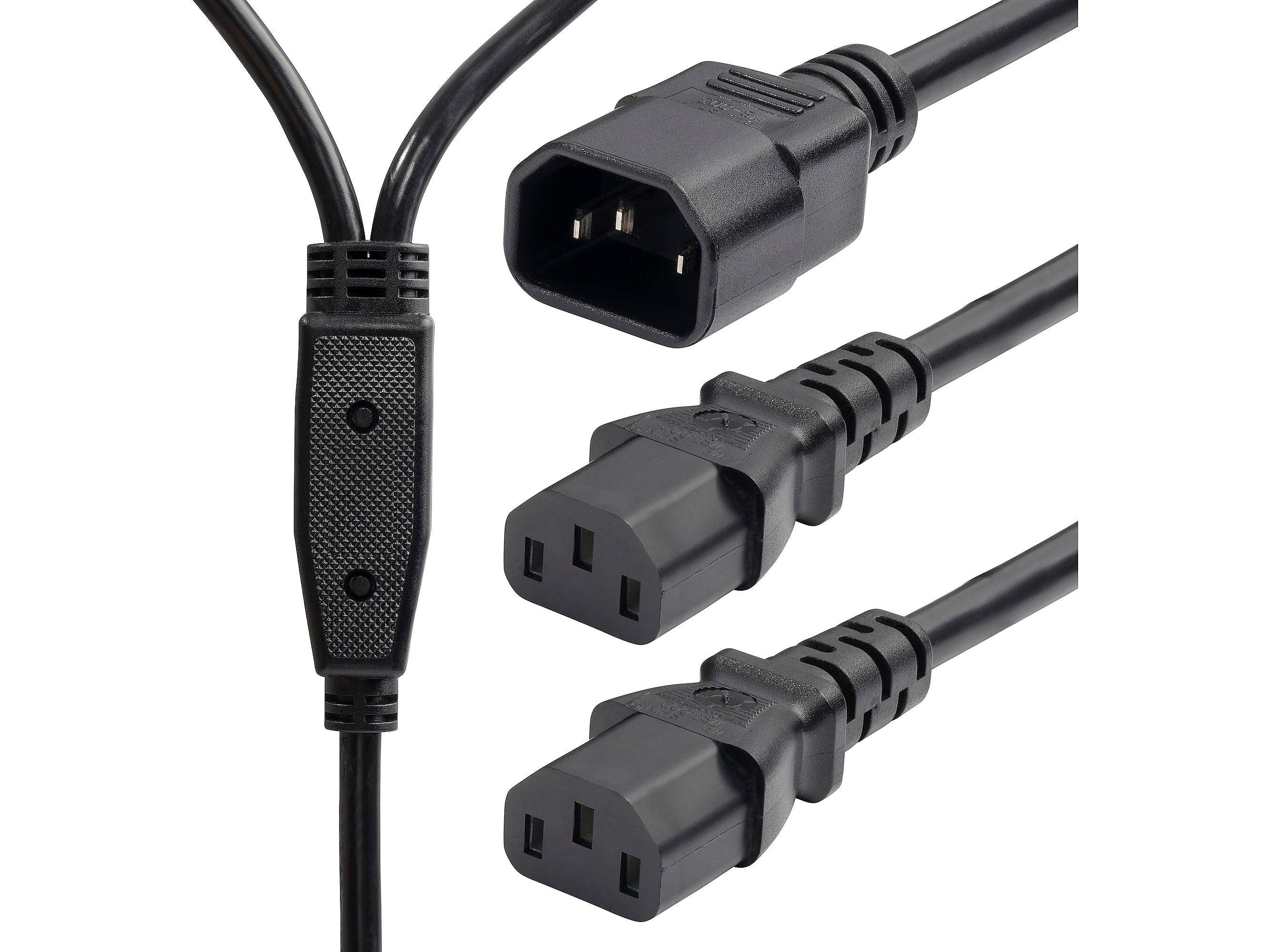 StarTech 6' C14 to C13/C13 Power Cable, Male to Female/Female, Black (8723-8600-POWER-CORD)