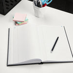 Staples Record Book, 7.25"W x 11.75"H, Blue Marble, 300 Sheets/Book (886673)