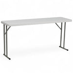 Flash Furniture Kathryn 5' x 18" Plastic Folding Table, Granite White (RB1860)