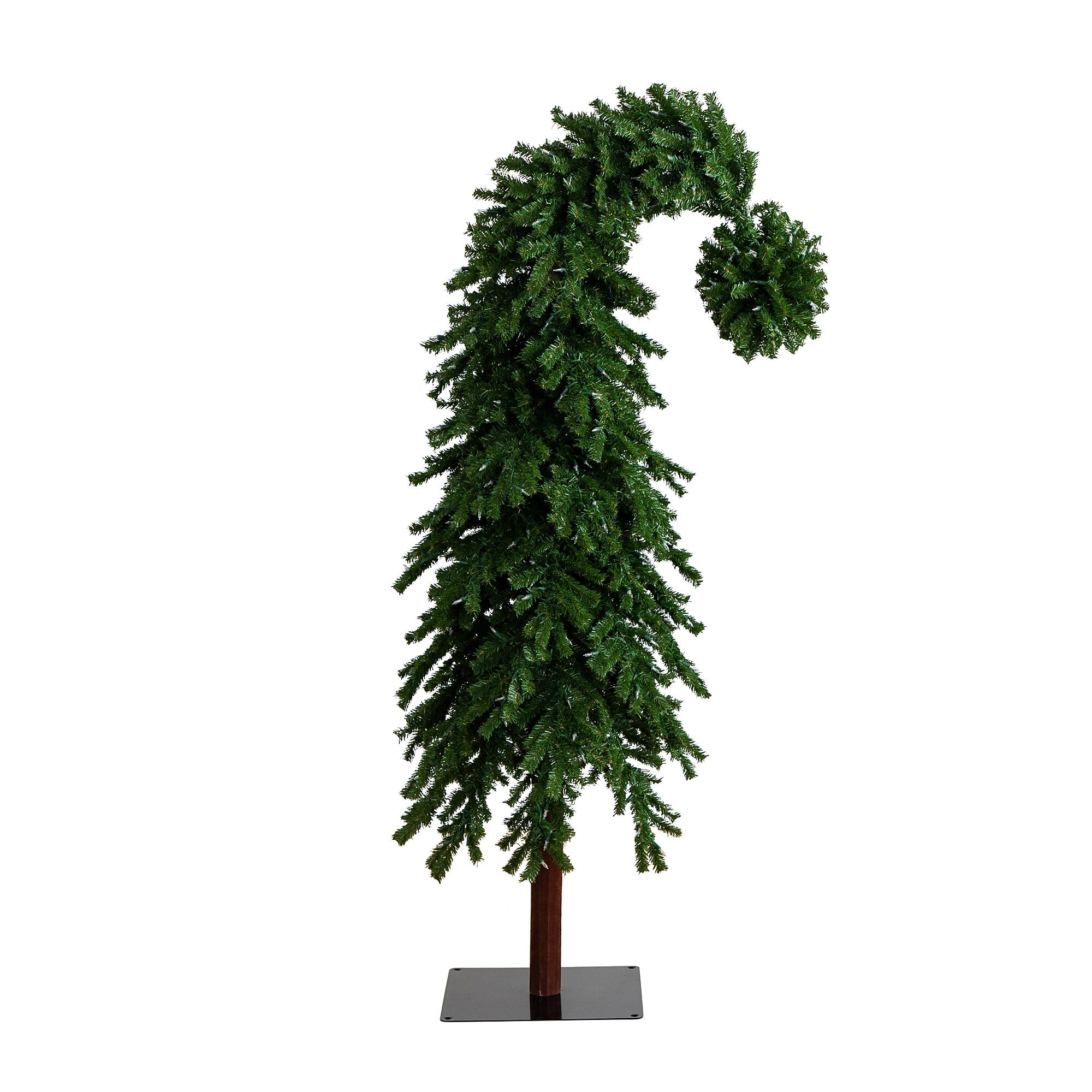 Nearly Natural 7-ft Holiday Green Santa’s Hat Christmas Tree with 500 LED Lights and 1275 Bendable Branches (T4696)