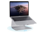 Rain Design mStand360 10" x 7.5" Aluminum Laptop Stand with Swivel Base, Space Grey (10074)