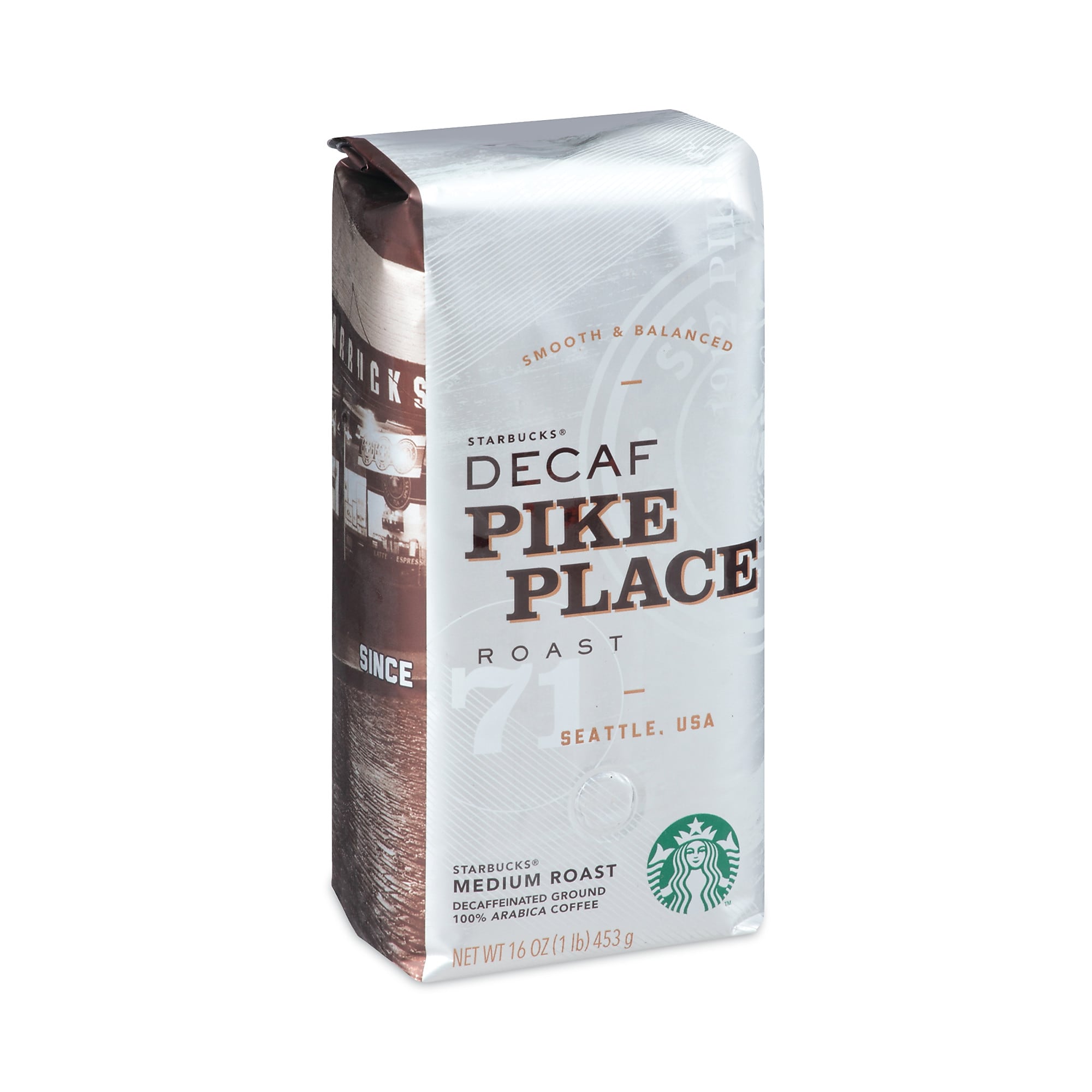 Starbucks® Coffee, Pike Place Decaf, 1 lb Bag, , 6/Carton